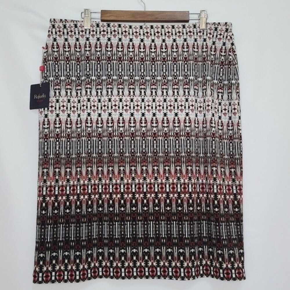 Rafaella Womens NWT Tribal Gradient Texture Printed Skirt Size XL - Picture 3 of 10